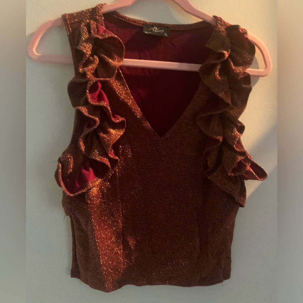 Golden shinny blouse